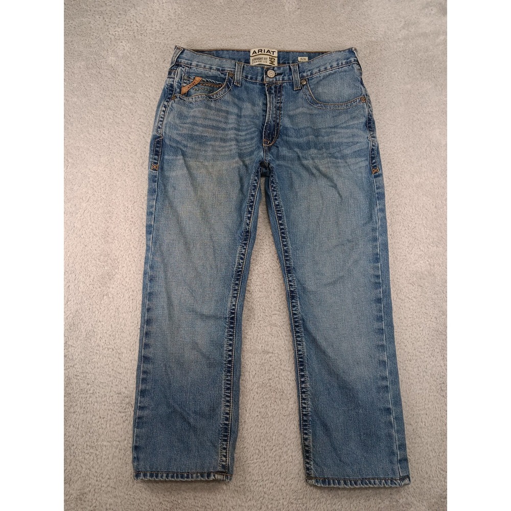 Ariat Jeans Men 35x28 (Tag 35x36) Blue M5 Straight Leg Denim